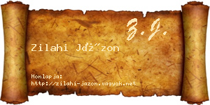 Zilahi Jázon névjegykártya